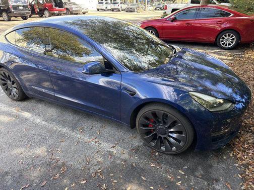 Deep Blue Metallic 2021 Tesla Model 3 Performance