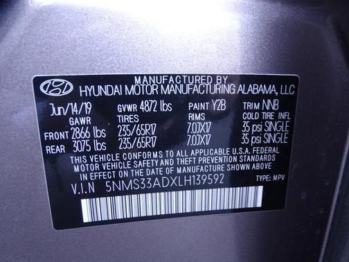 2020 Hyundai SANTA FE SEL 2.4