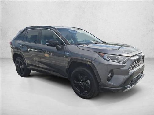 Magnetic Gray Metallic/Midnight Black Metallic 2021 Toyota RAV4 Hybrid SE