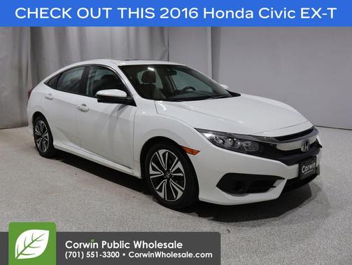 White 2016 Honda Civic EX-T