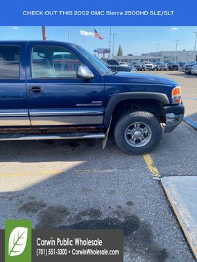 Indigo Blue 2002 GMC Sierra 2500 SLE H/D Crew Cab