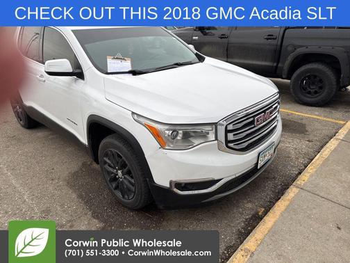 White 2018 GMC Acadia SLT-1