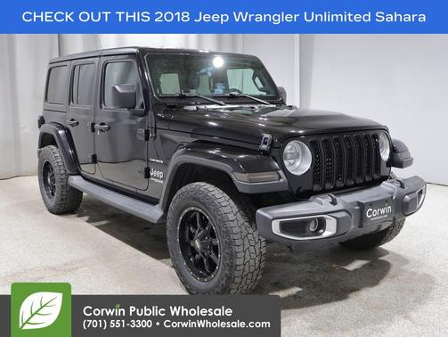 Black Clearcoat 2018 Jeep Wrangler Unlimited Sahara