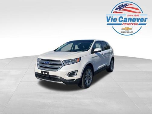 WHITE PLATINUM MET TRI-COAT 2018 Ford Edge Titanium