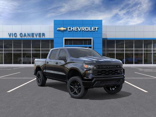 Black 2026 Chevrolet Silverado 1500 Custom Trail Boss