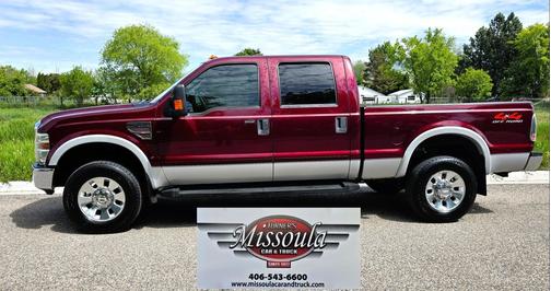 Maroon 2008 Ford F-350 Lariat