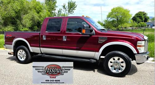 Maroon 2008 Ford F-350 Lariat