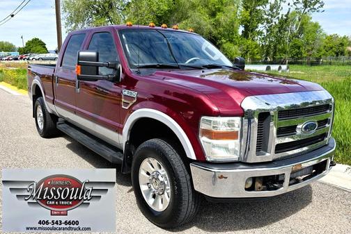 Maroon 2008 Ford F-350 Lariat