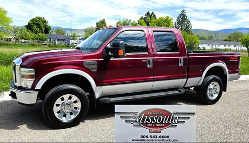Maroon 2008 Ford F-350 Lariat