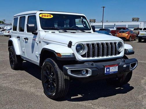 Bright White Clearcoat 2025 Jeep Wrangler 4xe Sahara