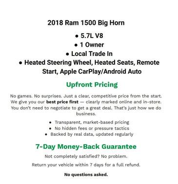 Bright White Clearcoat 2018 RAM 1500 Big Horn