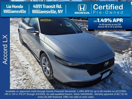 2025 Honda Accord LX 1.5T