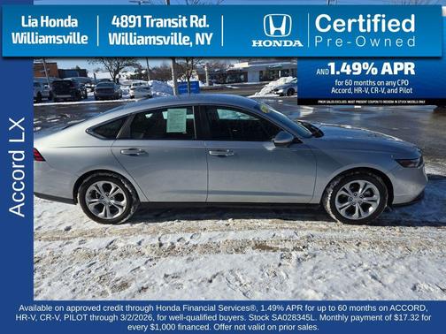 2025 Honda Accord LX 1.5T