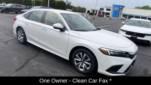 Platinum White Pearl 2024 Honda Civic LX