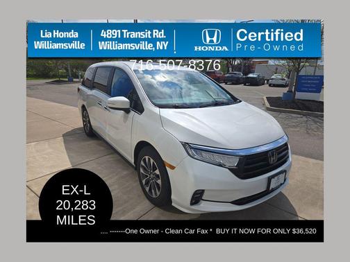 Platinum White Pearl 2024 Honda Odyssey EX-L
