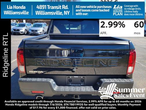 Nh-731p 2026 Honda Ridgeline RTL