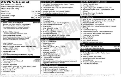 2025 GMC Acadia Denali
