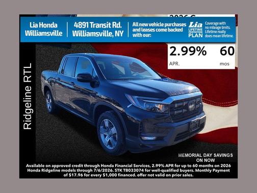 Bv 2026 Honda Ridgeline RTL