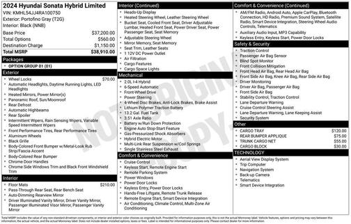 2024 Hyundai SONATA Hybrid Limited