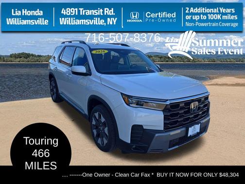 Platinum White Pearl 2026 Honda Pilot Touring 8-Passenger