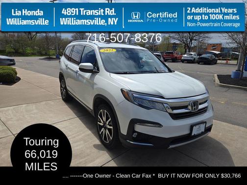 Platinum White Pearl 2022 Honda Pilot Touring 8-Passenger