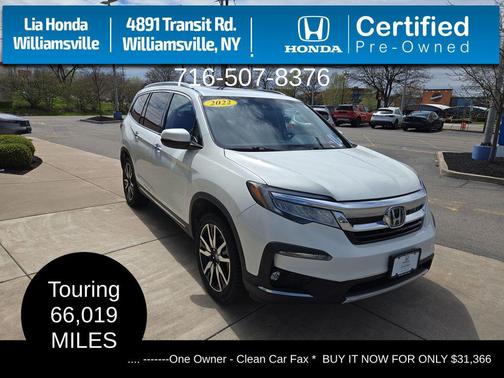 Platinum White Pearl 2022 Honda Pilot Touring 8-Passenger