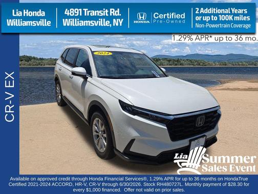 Platinum White Pearl 2024 Honda CR-V EX AWD