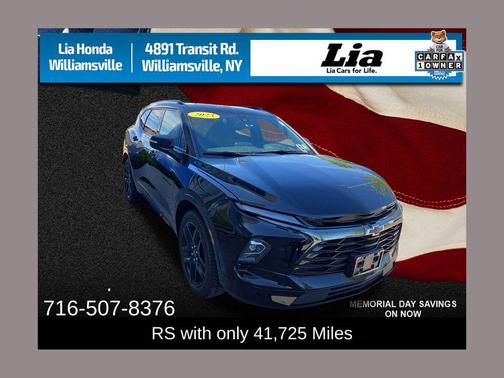 Black 2023 Chevrolet Blazer RS