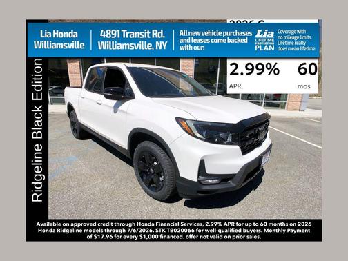 Platinum White Pearl 2026 Honda Ridgeline Black