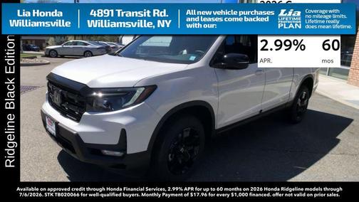 Platinum White Pearl 2026 Honda Ridgeline Black