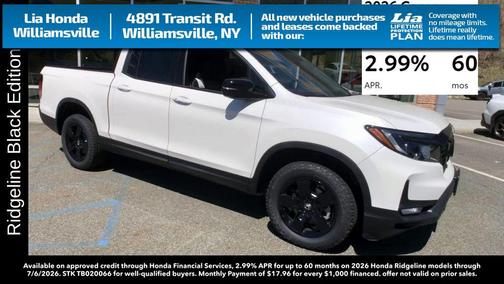 Platinum White Pearl 2026 Honda Ridgeline Black