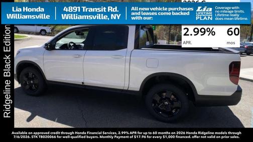 Platinum White Pearl 2026 Honda Ridgeline Black
