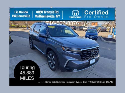 Modern Steel Metallic 2025 Honda Pilot Touring 8-Passenger