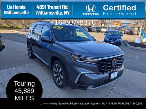 Modern Steel Metallic 2025 Honda Pilot Touring 8-Passenger