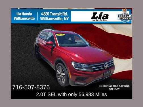 Cardinal Red Metallic 2019 Volkswagen Tiguan 2.0T SEL