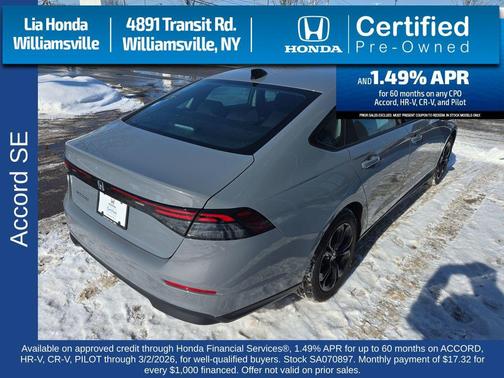 2025 Honda Accord Sport SE 1.5T