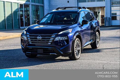 Deep Ocean Blue Pearl/Super Black 2025 Nissan Rogue Platinum