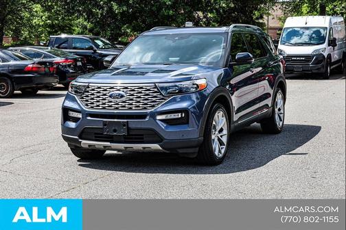 Blue Metallic 2021 Ford Explorer Platinum
