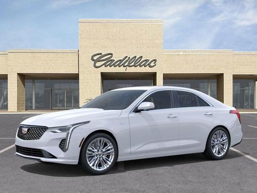 Vibrant White Tricoat 2026 Cadillac CT4 Premium Luxury RWD