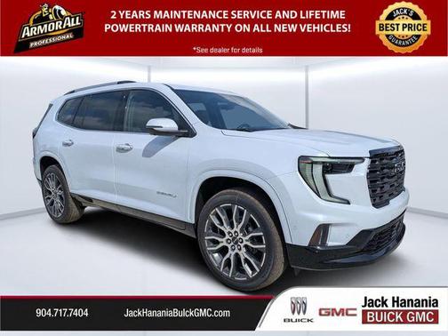 Glacier White Tricoat 2026 GMC Acadia Denali