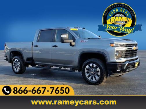 Sterling Gray Metallic 2024 Chevrolet Silverado 2500 Custom Truck