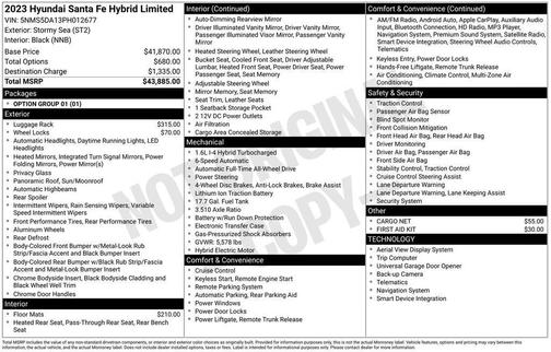 2023 Hyundai SANTA FE HEV Limited