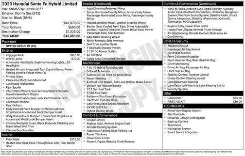 2023 Hyundai SANTA FE HEV Limited