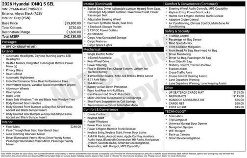 Black 2026 Hyundai IONIQ 5 SEL