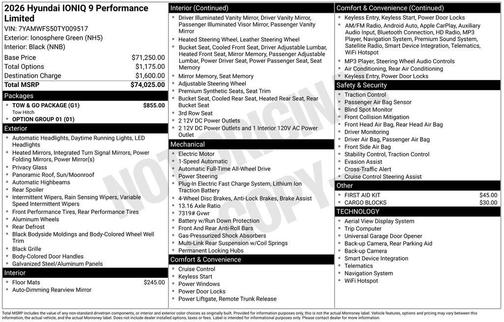 2026 Hyundai IONIQ 9 Performance Limited