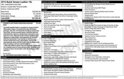 2012 Buick Verano Leather