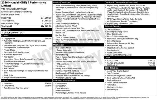 2026 Hyundai IONIQ 9 Performance Limited