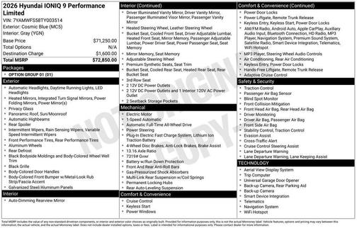 2026 Hyundai IONIQ 9 Performance Limited