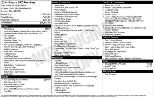 2014 Subaru BRZ Premium