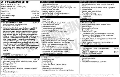 2012 Chevrolet Malibu 1LT